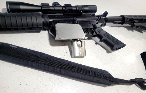 AR-15 fully locked and secured